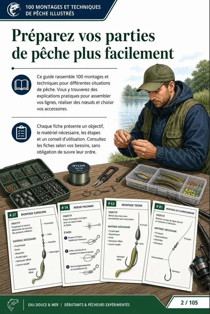Page du guide de montages de pêche 1