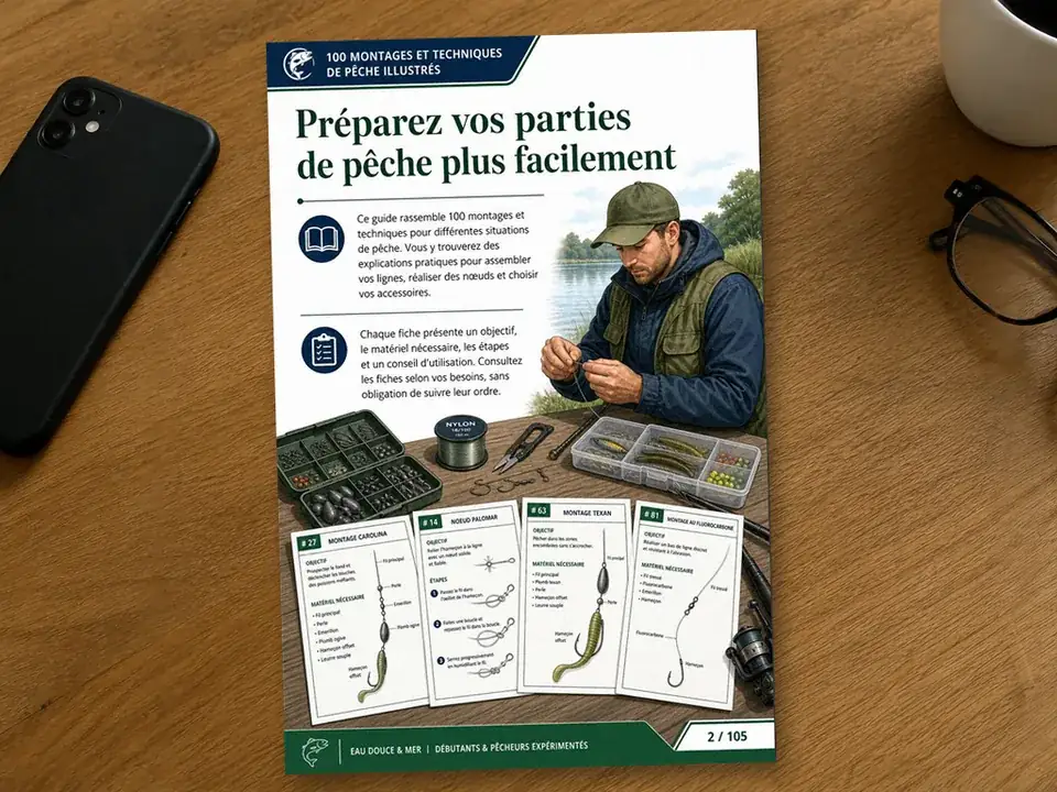 Le guide imprimé en format A4 posé sur une table à côté d’un smartphone